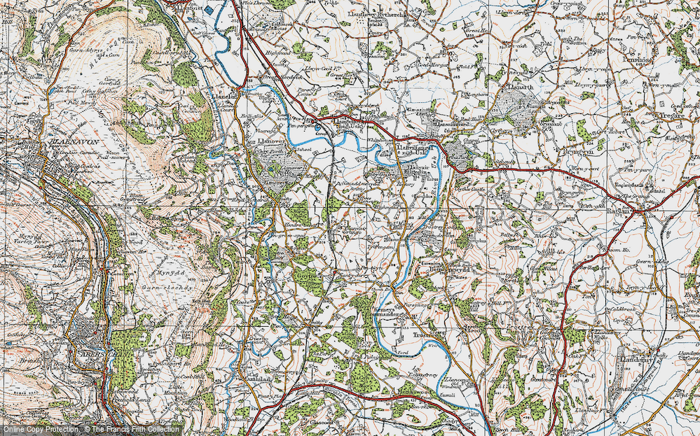 Old Map of Croes Llanfair, 1919 in 1919
