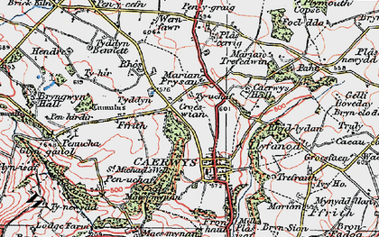 Old map of Croes-wian in 1924