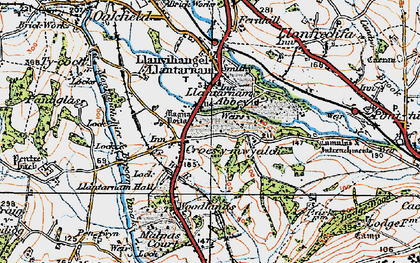 Old map of Llantarnam Abbey in 1919