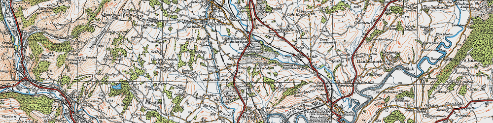 Old map of Llantarnam Abbey in 1919