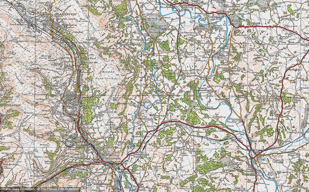 Old Map of Croes y pant, 1919 in 1919