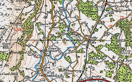Old map of Croes y pant in 1919