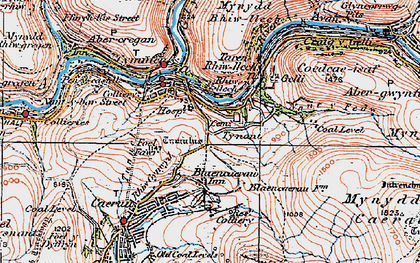 Old map of Croeserw in 1923