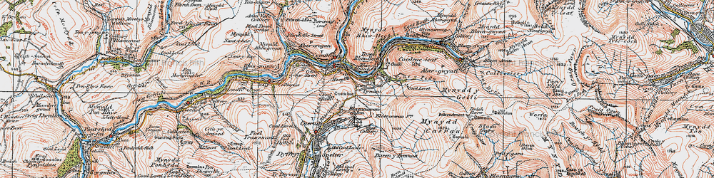 Old map of Croeserw in 1923