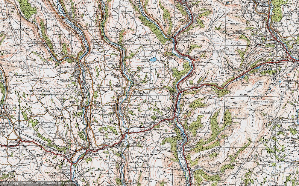 Old Map of Croespenmaen, 1919 in 1919