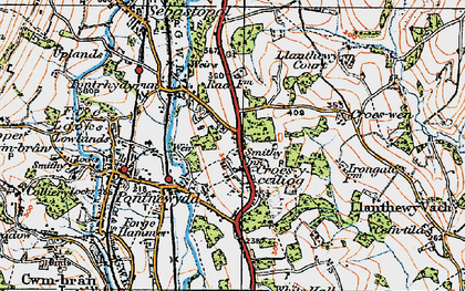 Old map of Croesyceiliog in 1919