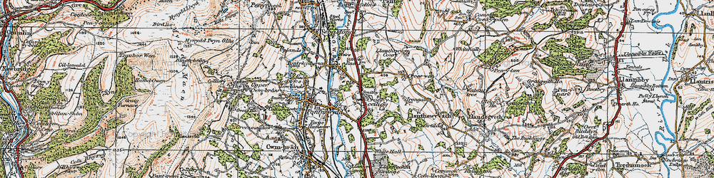 Old map of Croesyceiliog in 1919