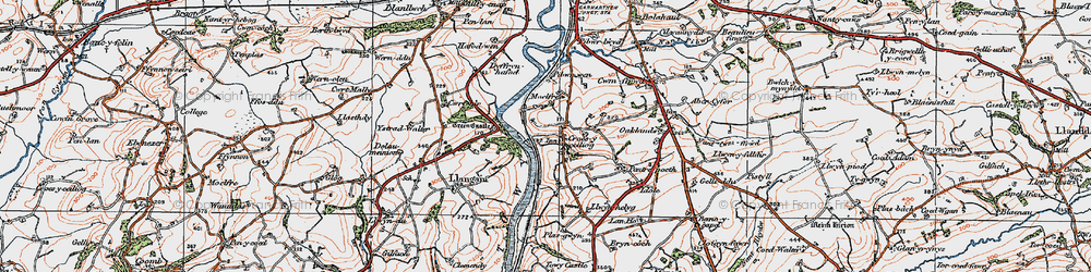 Old map of Croesyceiliog in 1923
