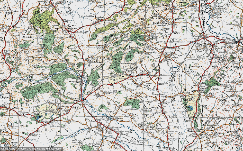 Old Map of Croft, 1920 in 1920