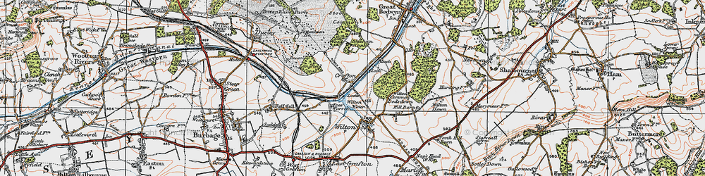 Old map of Bloxham Lodge in 1919