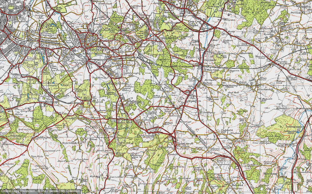 Old Map of Crofton, 1920 in 1920