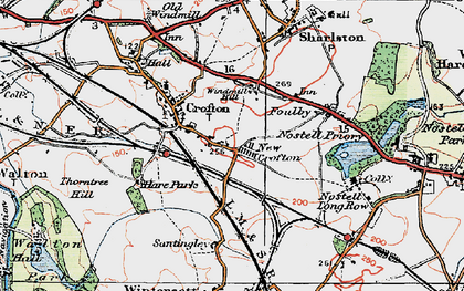 Old map of Anglers Country Park in 1925