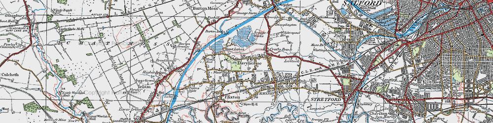 Old map of Crofts Bank in 1924