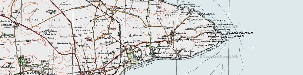 Old map of Crofts, The in 1924