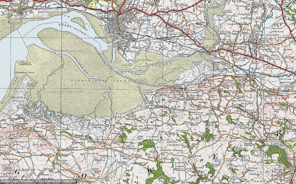 Old Map of Crofty, 1923 in 1923
