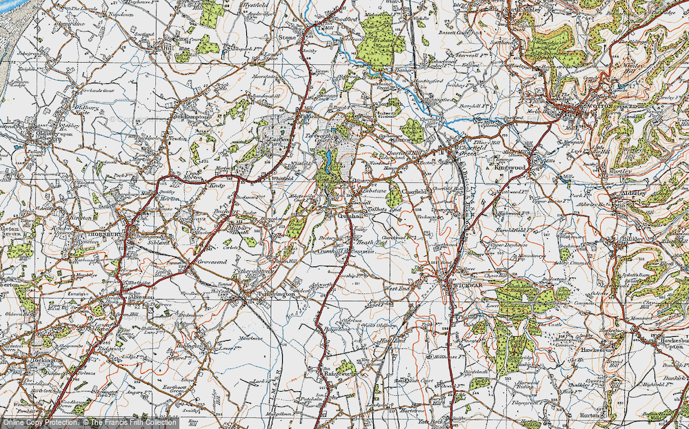 Old Map of Cromhall, 1919 in 1919