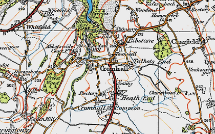 Old map of Cromhall in 1919