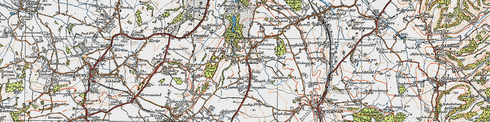 Old map of Cromhall in 1919