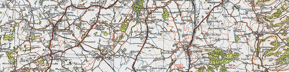 Old map of Cromhall Common in 1919