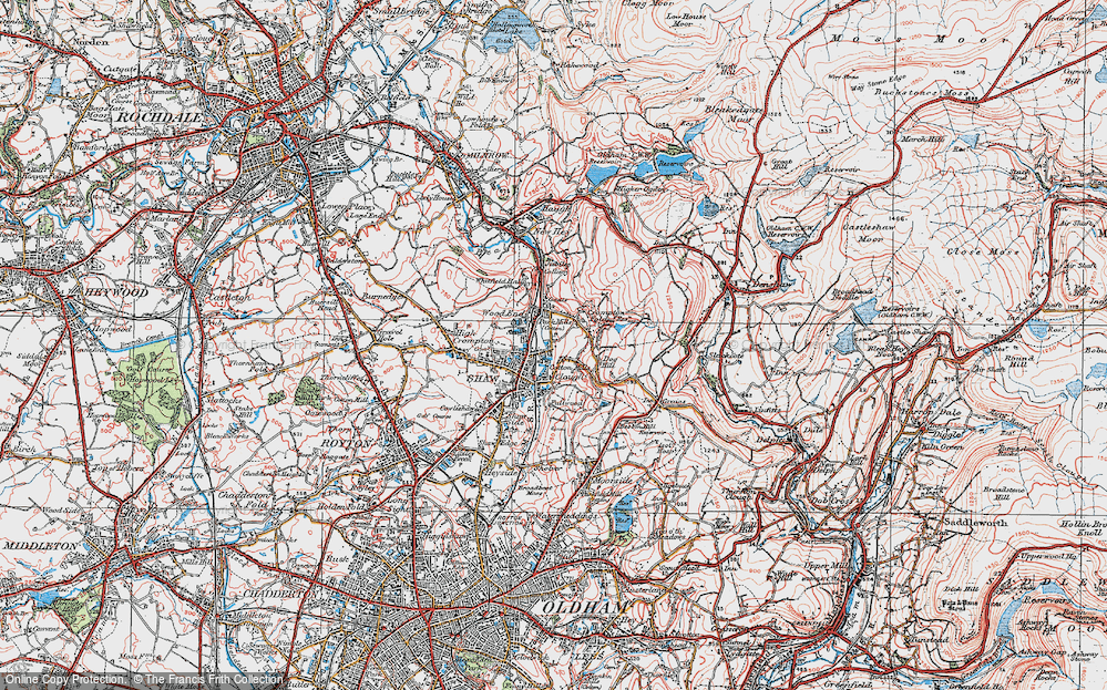 Old Map of Crompton Fold, 1924 in 1924