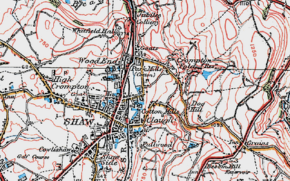 Old map of Crompton Fold in 1924