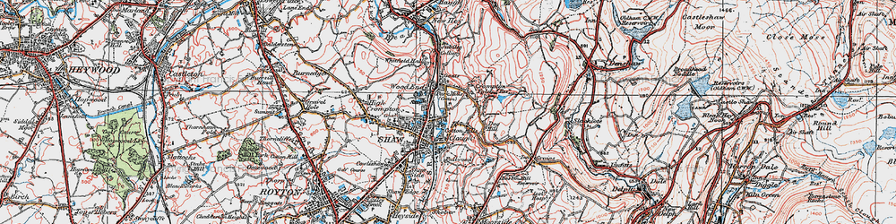 Old map of Crompton Fold in 1924