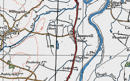 Old map of Cromwell in 1923