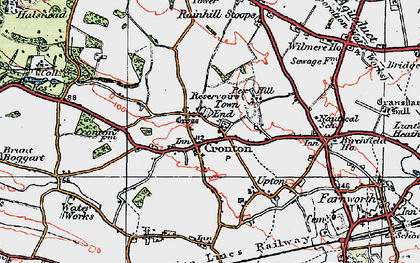 Old map of Cronton in 1923