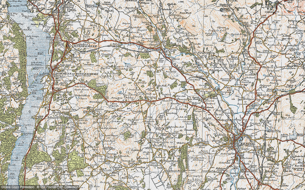Old Map of Historic Map covering Barn Fm in 1925