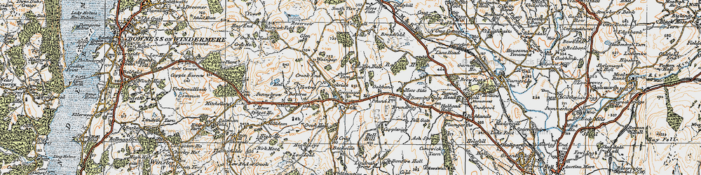 Old map of Boxtree in 1925