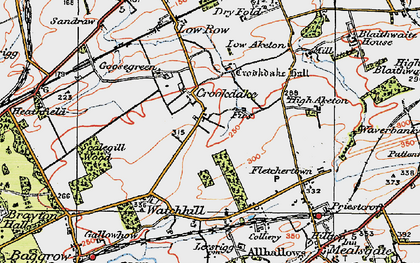Old map of Crookdake in 1925