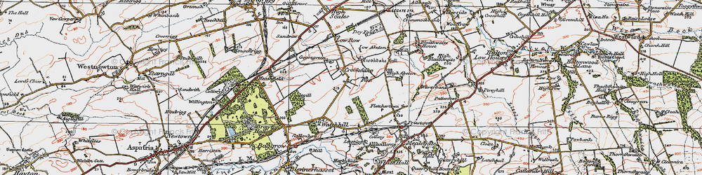 Old map of Crookdake in 1925