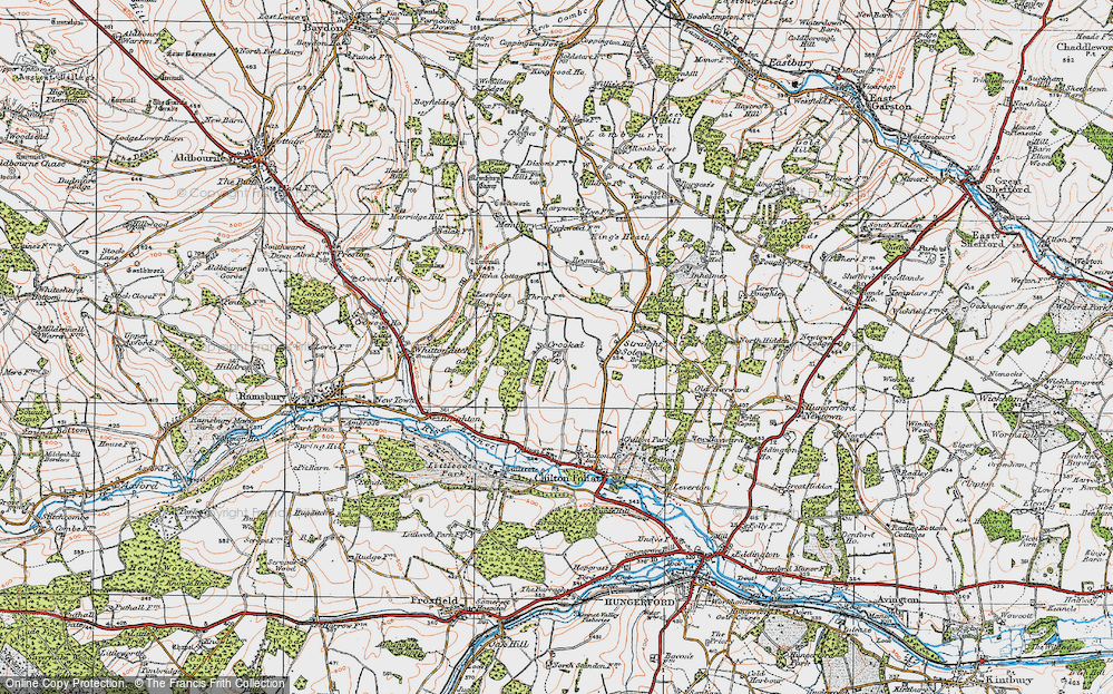 Old Map of Crooked Soley, 1919 in 1919