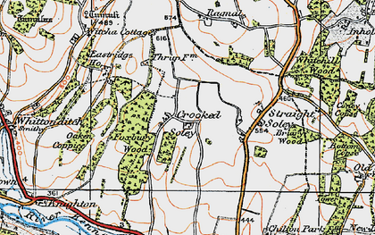 Old map of Crooked Soley in 1919
