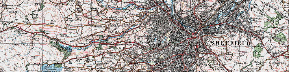 Old map of Crookes in 1923