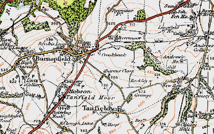 Old map of Bobgins Burn in 1925