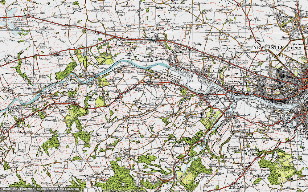 Old Map of Crookhill, 1925 in 1925