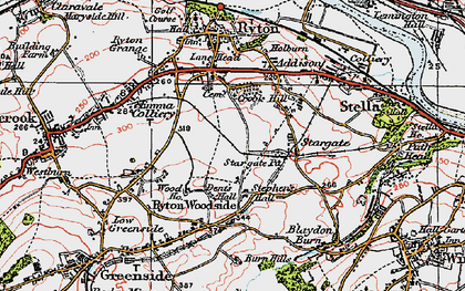 Old map of Crookhill in 1925