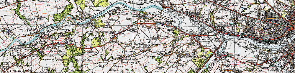 Old map of Crookhill in 1925
