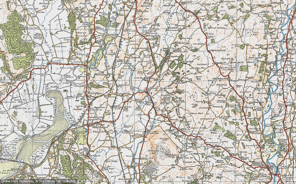 Old Map of Crooklands, 1925 in 1925