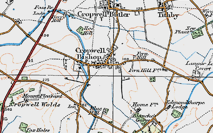 Old map of Blue Hill in 1921