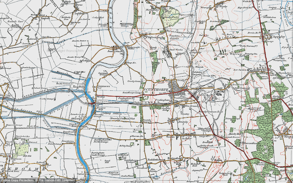 Old Map of Historic Map covering Brumby Grove in 1923