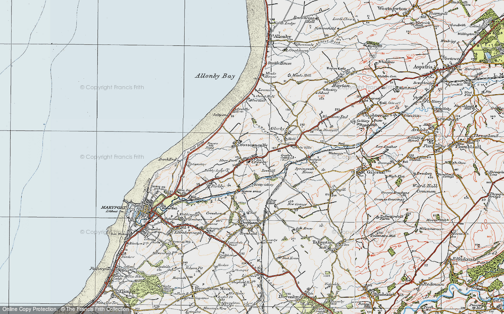 Old Map of Crosby, 1925 in 1925