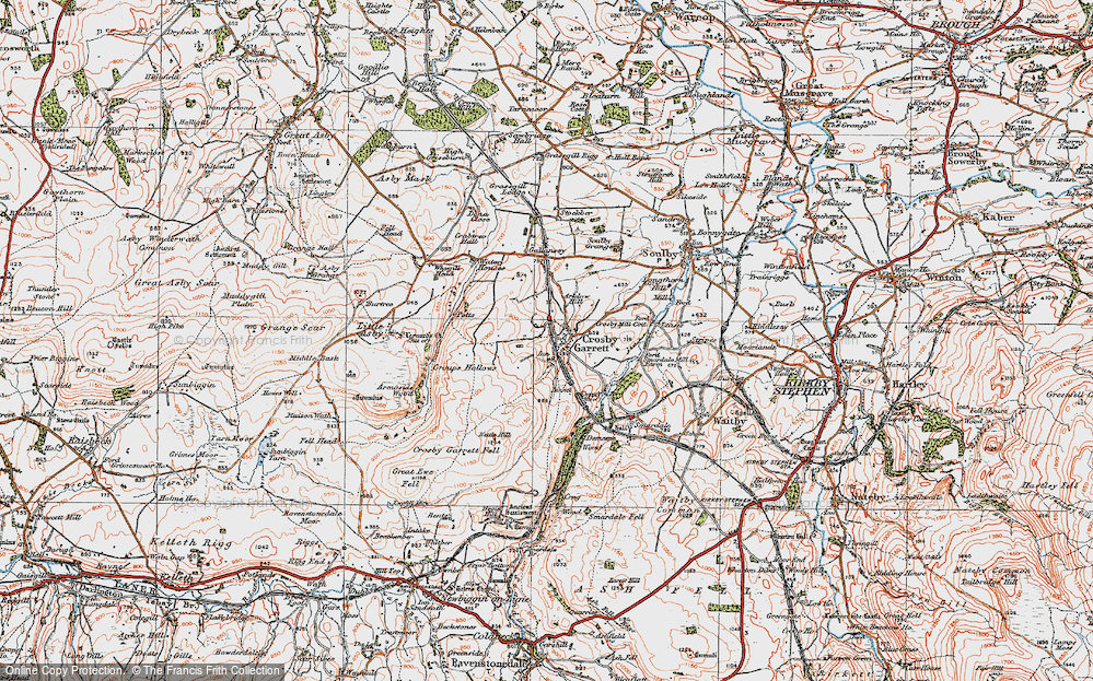 Old Map of Historic Map covering Arklow Hill in 1925