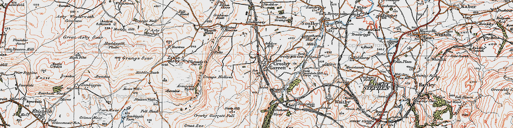 Old map of Crosby Garrett in 1925