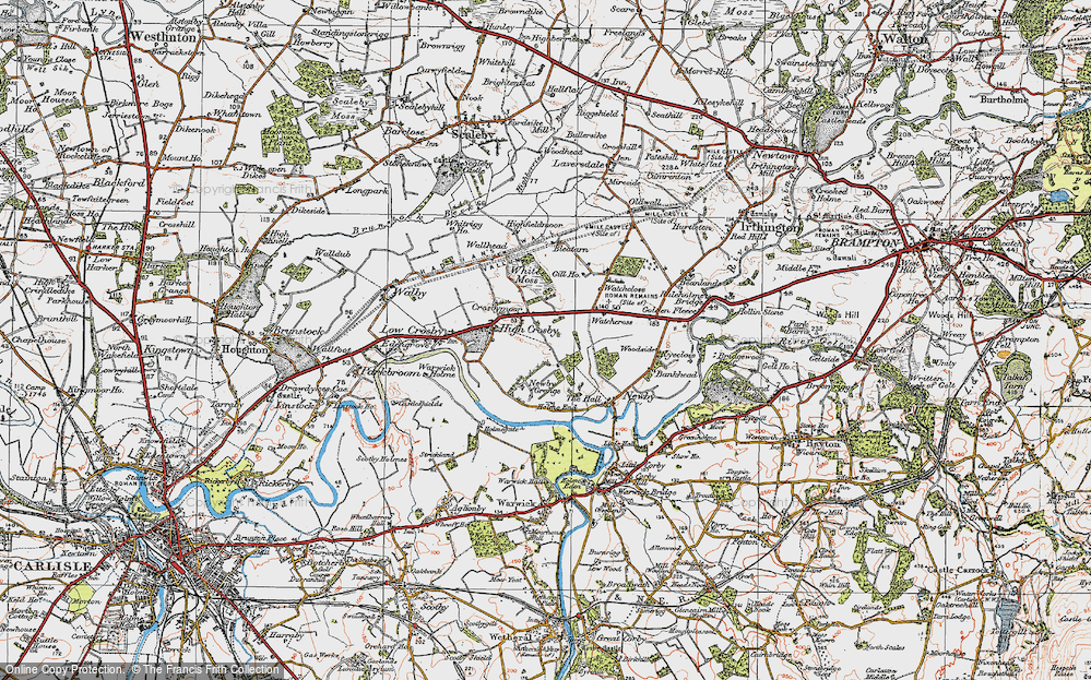 Old Map of Crosby-on-Eden, 1925 in 1925