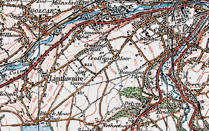 Old map of Crosland Hill in 1925