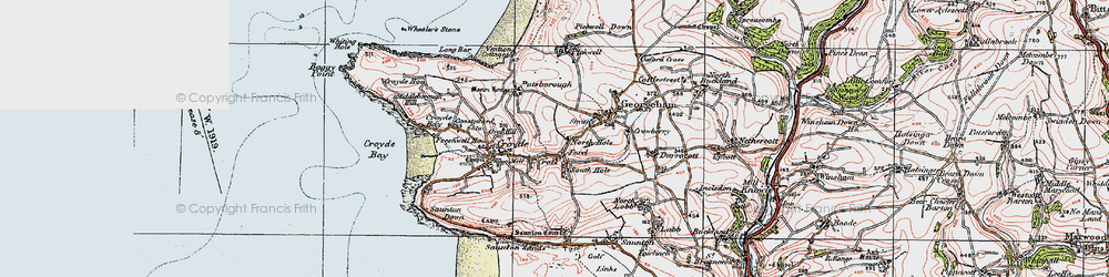 Old map of Cross in 1919