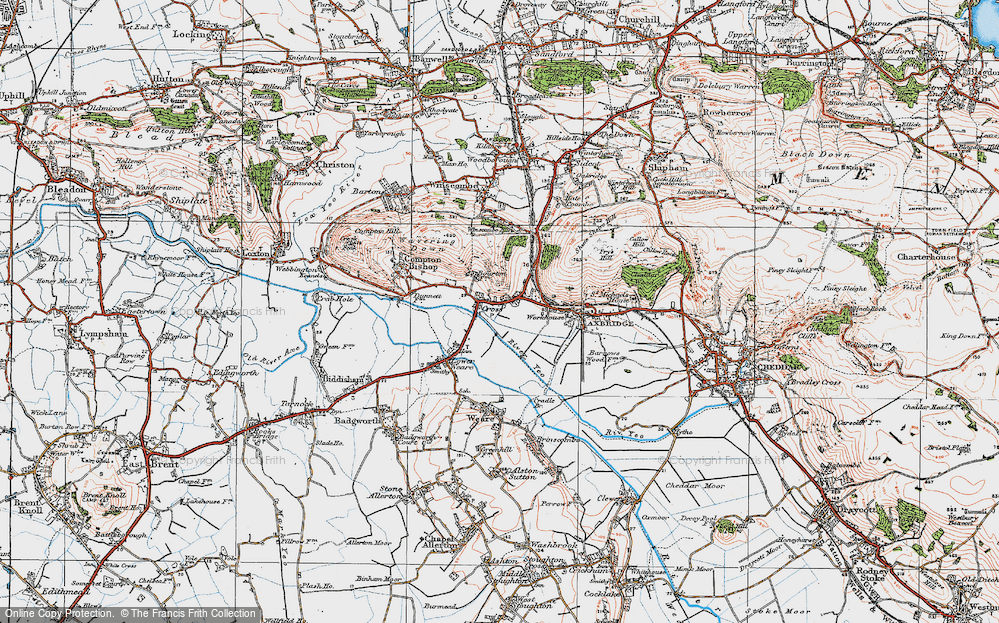 Old Map of Cross, 1919 in 1919