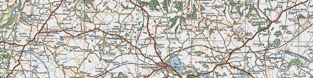 Old map of Cross in 1921